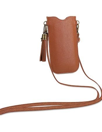 Funda Universal de Cuero Genuino con Correa Ajustable para Colgar